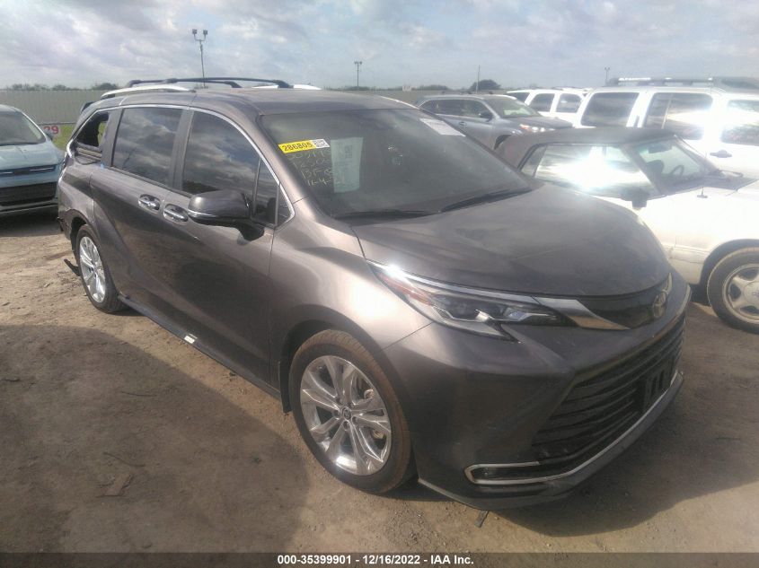 2022 TOYOTA SIENNA PLATINUM VIN: 5TDERKEC7NS125060
