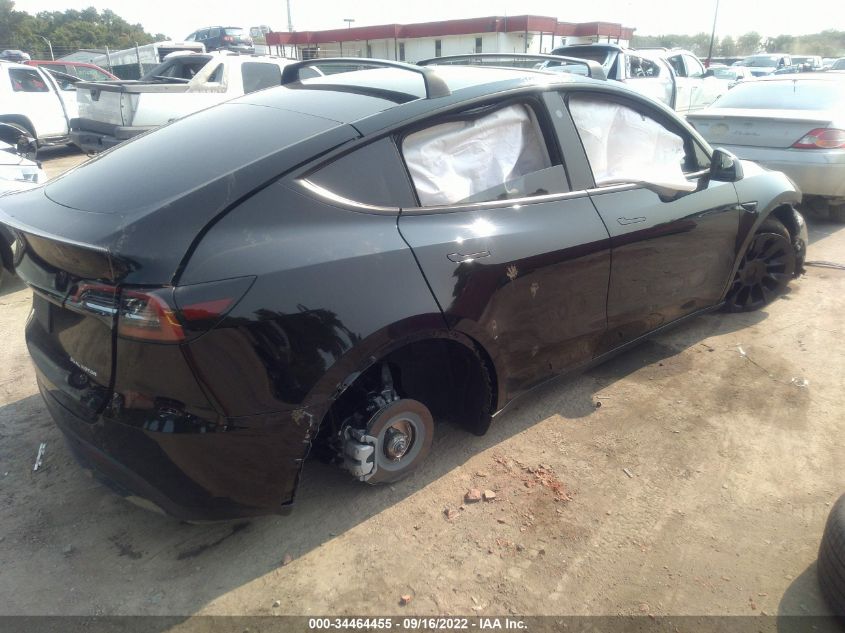 2022 TESLA MODEL Y LONG RANGE VIN: 7SAYGDEE1NF440895