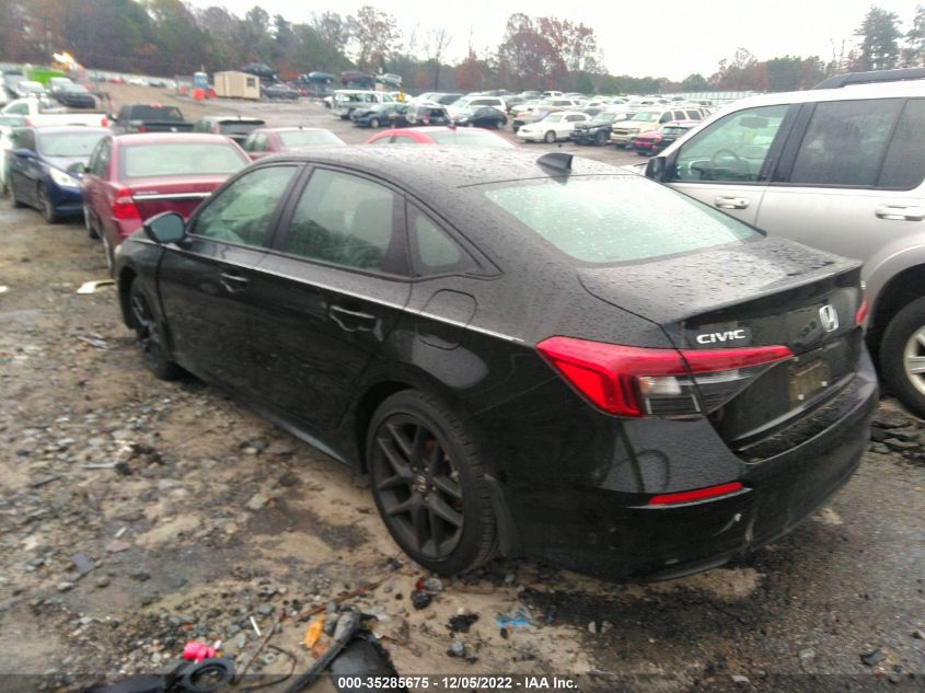 2022 HONDA CIVIC SEDAN SPORT VIN: 2HGFE2F58NH533079