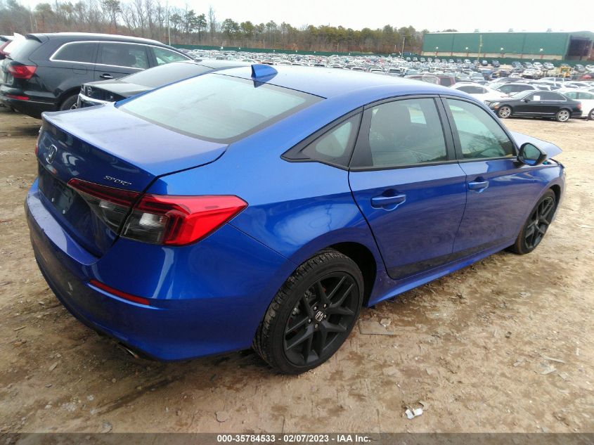 2022 HONDA CIVIC SEDAN SPORT VIN: 2HGFE2F57NH605082