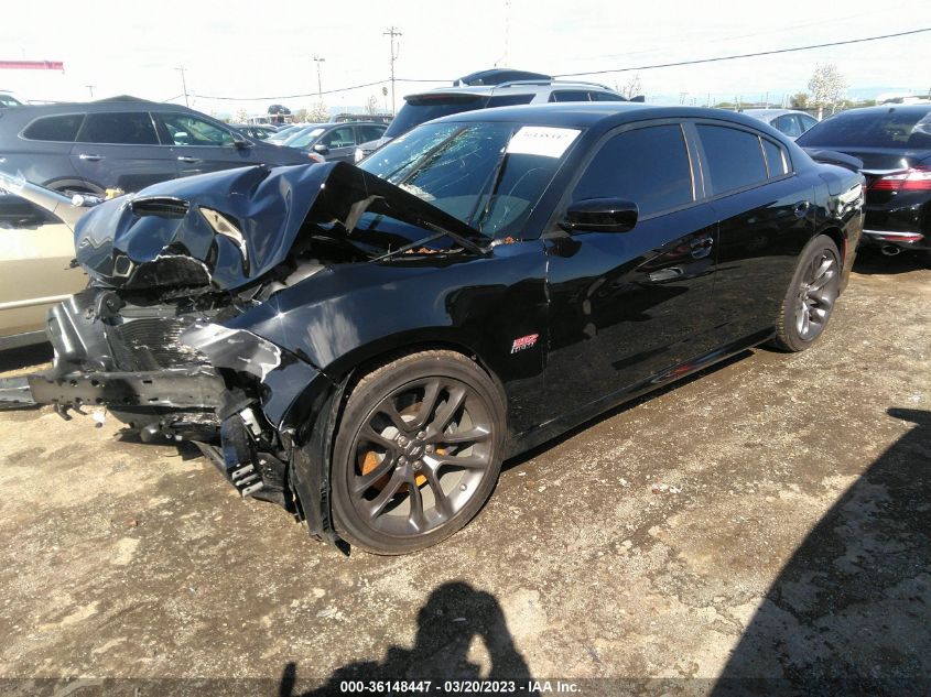 2022 DODGE CHARGER SCAT PACK VIN: 2C3CDXGJ7NH261819
