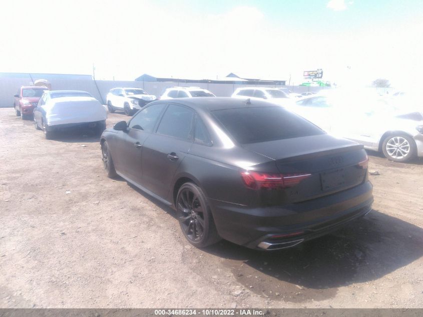 2021 AUDI A4 SEDAN S LINE PREMIUM PLUS VIN: WAUEAAF41MA040619