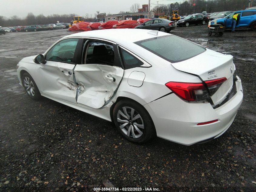 2022 HONDA CIVIC SEDAN LX VIN: 2HGFE2F21NH549131