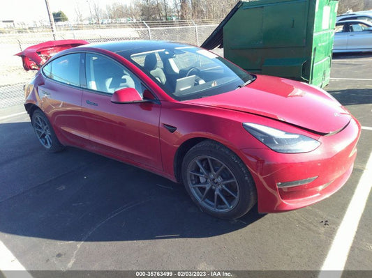 2022 TESLA MODEL 3 LONG RANGE VIN: 5YJ3E1EB8NF236709
