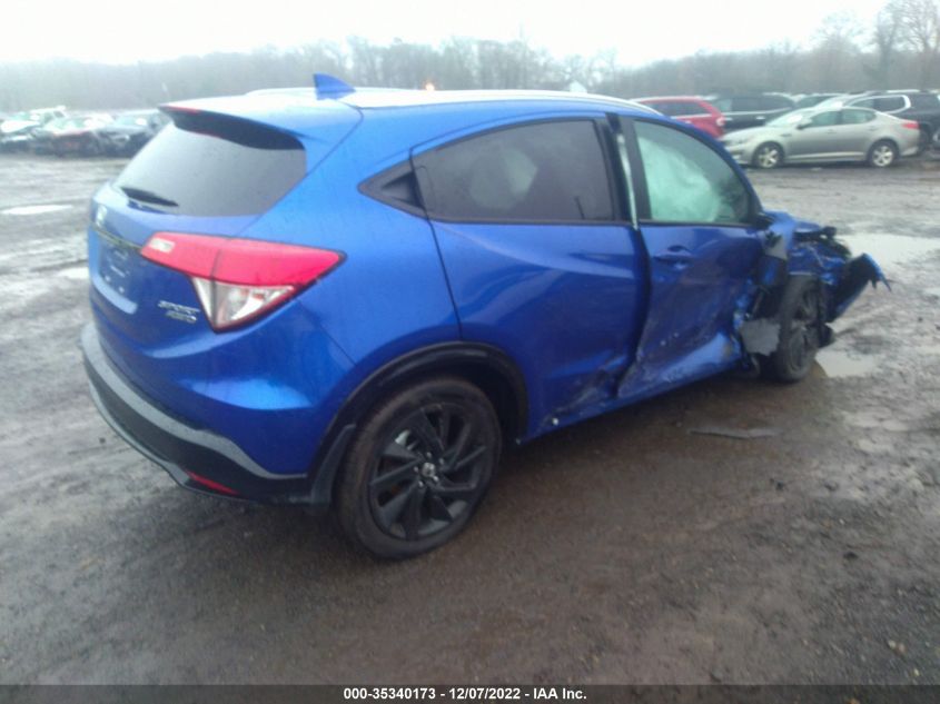 2022 HONDA HR-V SPORT VIN: 3CZRU6H1XNM721291