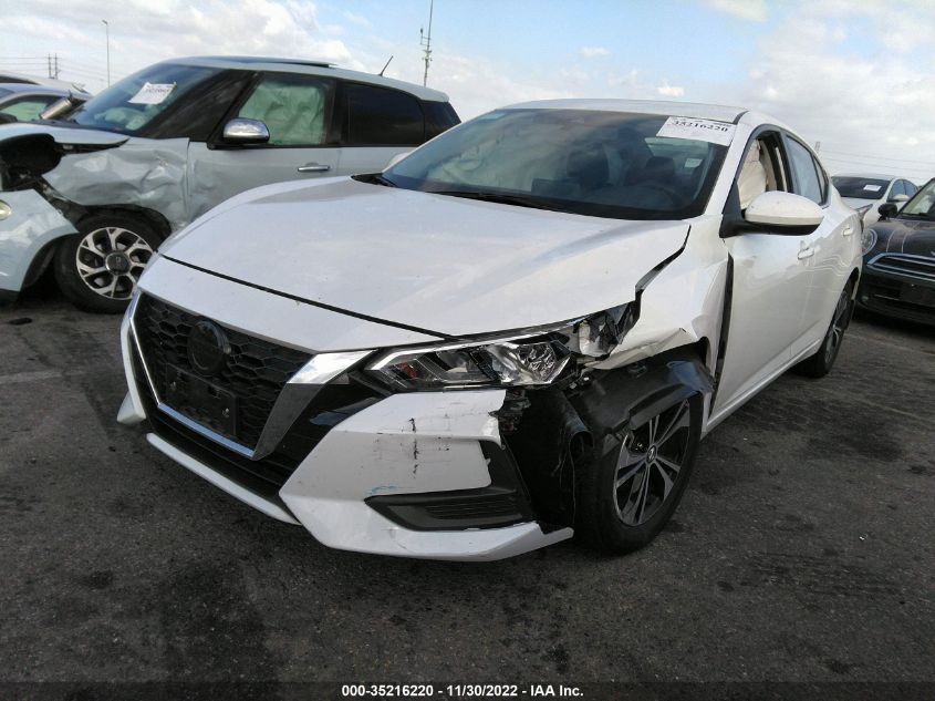 2022 NISSAN SENTRA SV VIN: 3N1AB8CV2NY233544