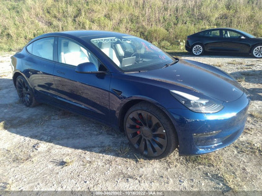 2022 TESLA MODEL 3 PERFORMANCE VIN: 5YJ3E1EC7NF312994