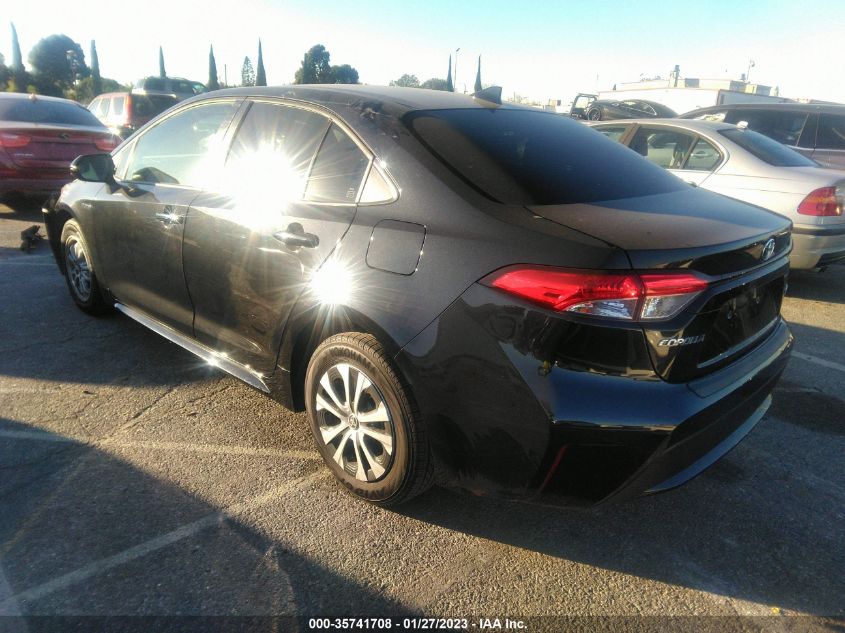 2021 TOYOTA COROLLA HYBRID LE VIN: JTDEAMDE1MJ025084