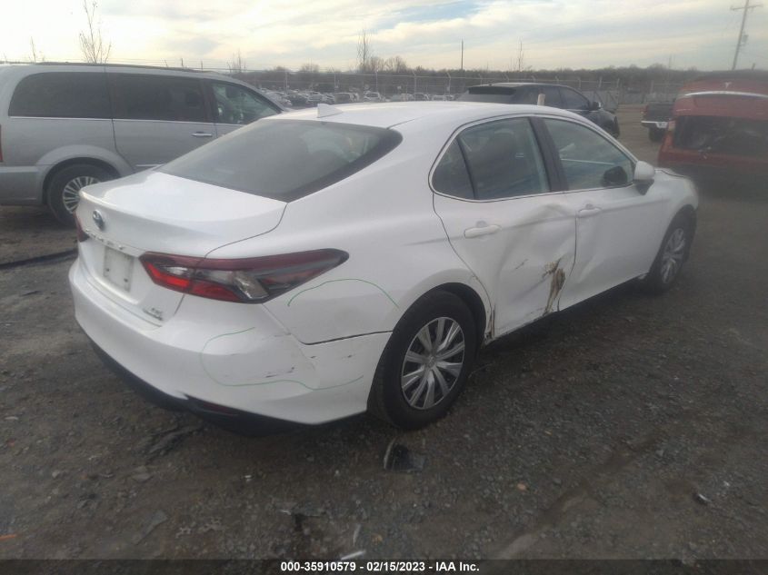 2022 TOYOTA CAMRY HYBRID LE VIN: 4T1C31AK4NU574848