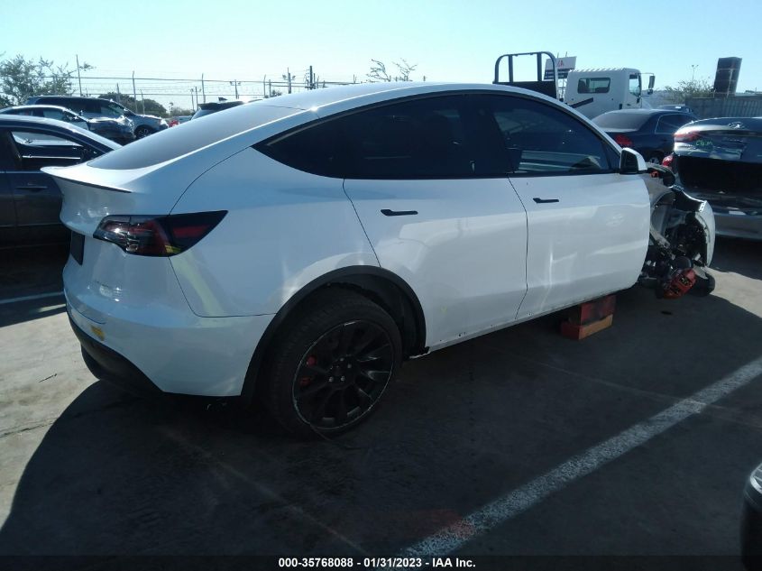 2022 TESLA MODEL Y LONG RANGE VIN: 7SAYGDEE9NF323548