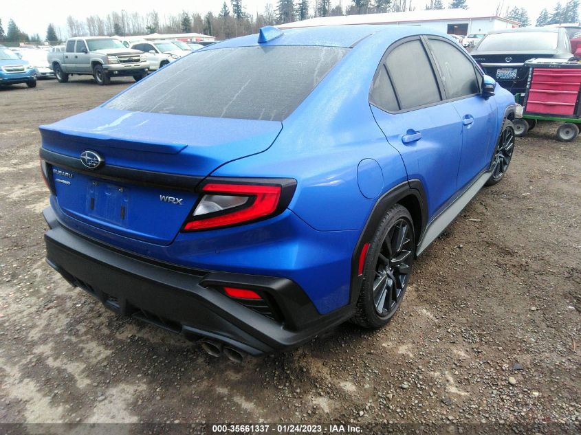 2022 SUBARU WRX LIMITED VIN: JF1VBAN65N8012548