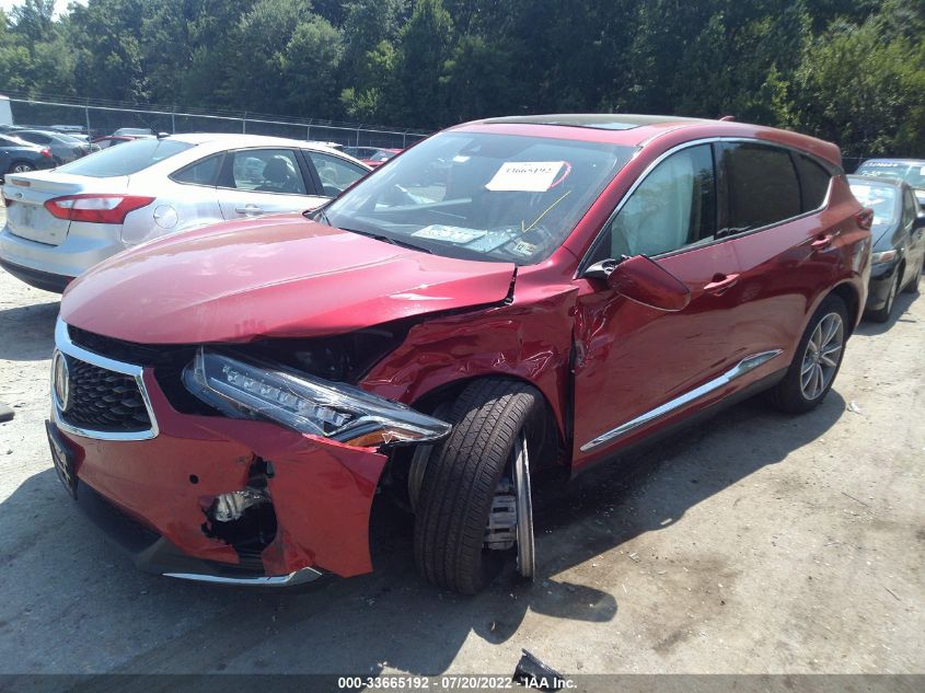 2022 ACURA RDX W/TECHNOLOGY PACKAGE VIN: 5J8TC2H51NL002427