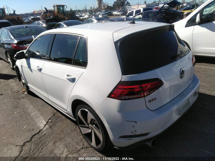 2020 VOLKSWAGEN GOLF GTI S/SE/AUTOBAHN VIN: 3VW5T7AU6LM013079