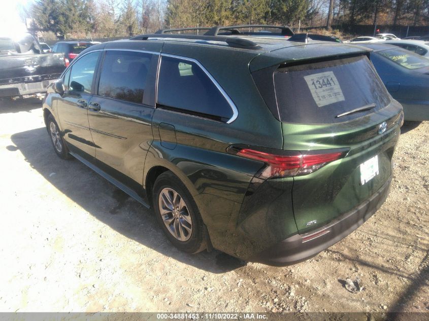 2022 TOYOTA SIENNA LE VIN: 5TDKSKFC8NS070981