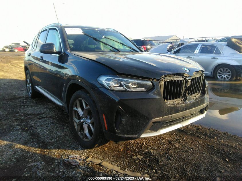 2022 BMW X3 XDRIVE30I VIN: 5UX53DP06N9K80177