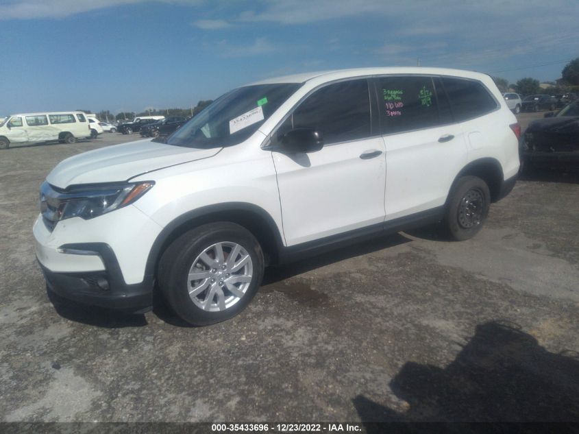 2021 HONDA PILOT LX VIN: 5FNYF5H15MB005620