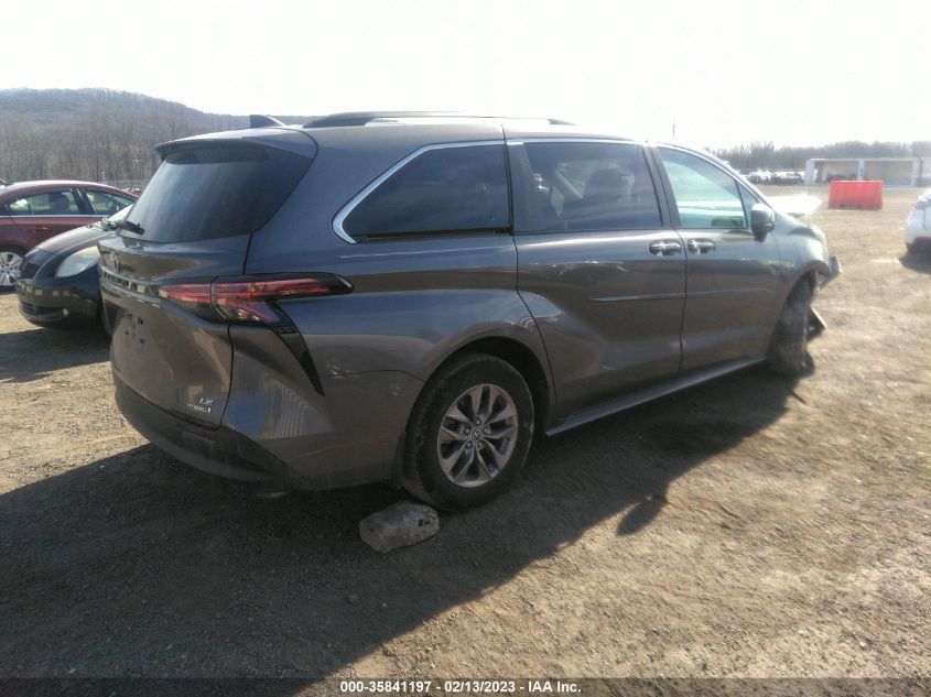 2022 TOYOTA SIENNA LE VIN: 5TDKSKFC8NS071595