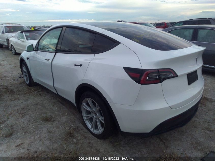 2022 TESLA MODEL Y LONG RANGE VIN: 7SAYGDEE8NF366729