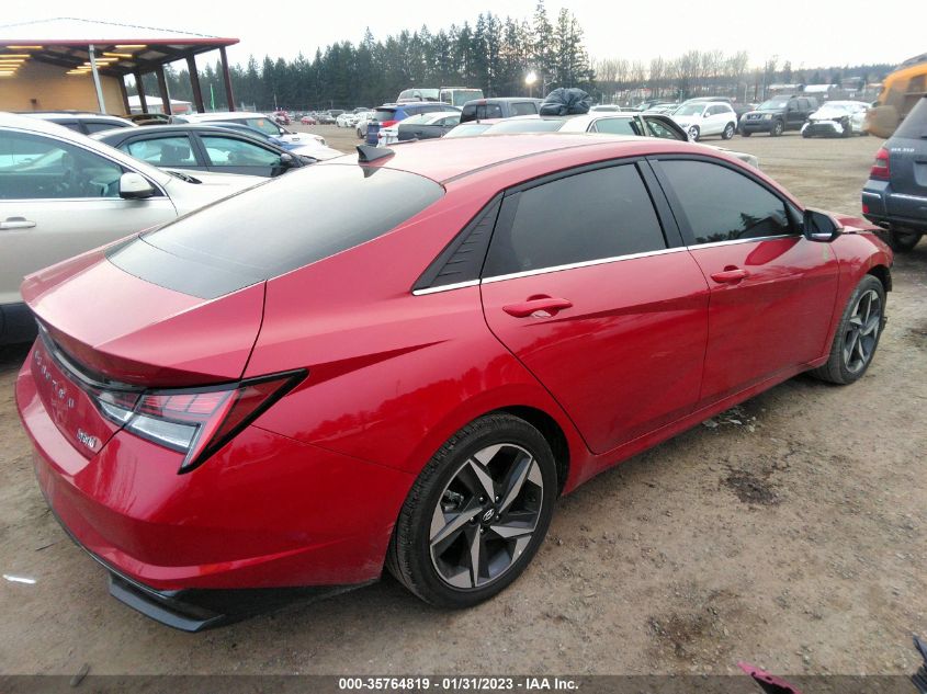 2022 HYUNDAI ELANTRA HYBRID LIMITED VIN: KMHLN4AJ2NU032053