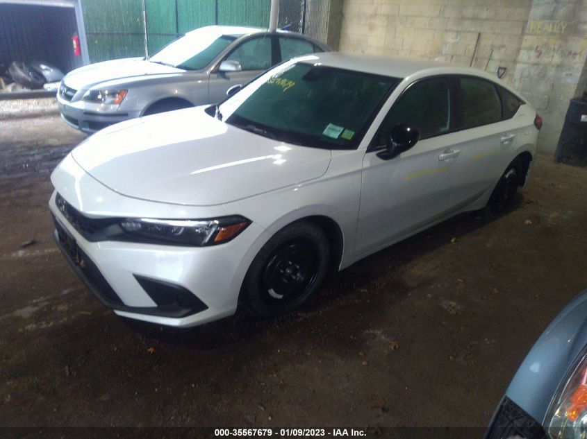 2022 HONDA CIVIC HATCHBACK SPORT VIN: 19XFL2H86NE016192