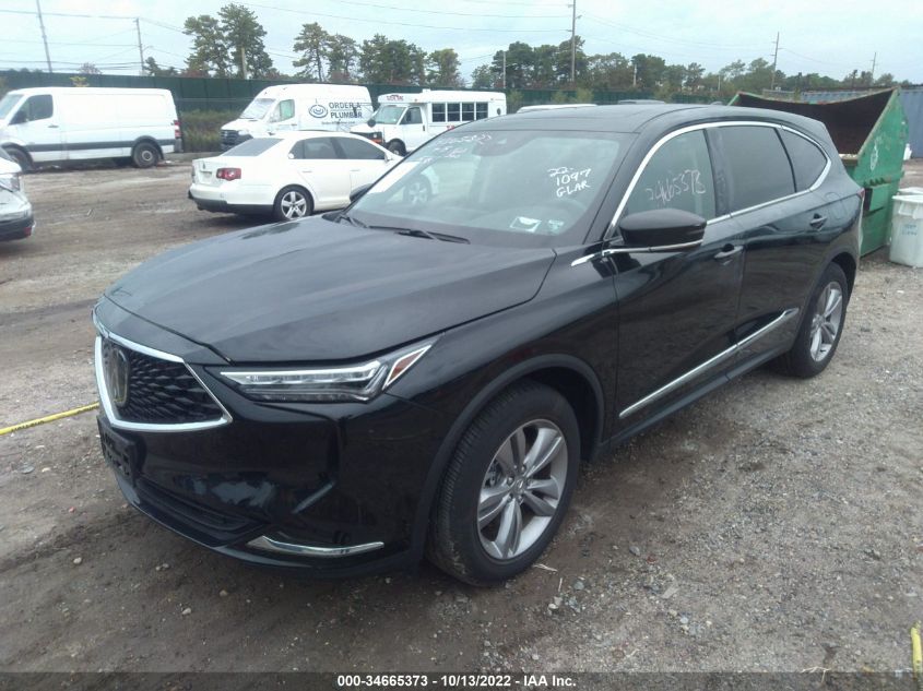 2022 ACURA MDX VIN: 5J8YE1H35NL023855