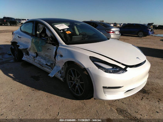 2021 TESLA MODEL 3 STANDARD RANGE PLUS VIN: 5YJ3E1EA1MF996096