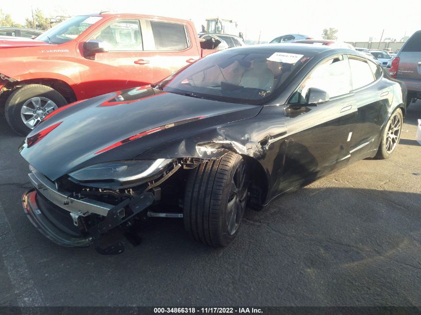 2022 TESLA MODEL S PLAID VIN: 5YJSA1E68NF479382