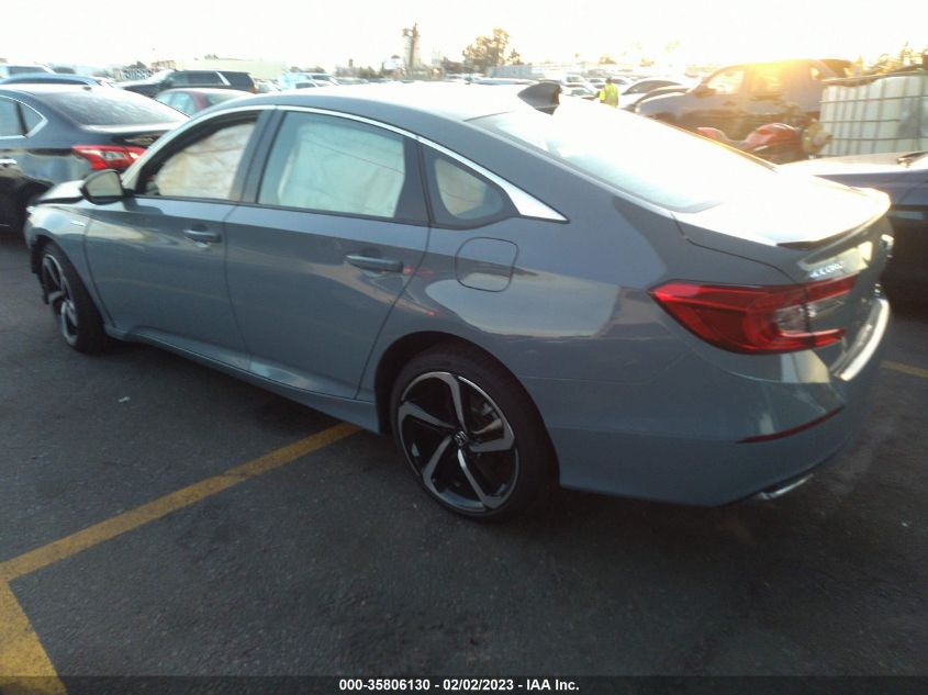 2022 HONDA ACCORD HYBRID SPORT VIN: 1HGCV3F28NA037860