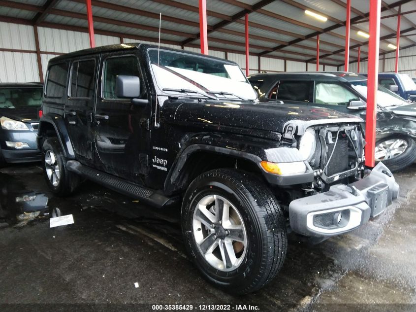 2022 JEEP WRANGLER UNLIMITED SAHARA VIN: 1C4HJXEG1NW255193