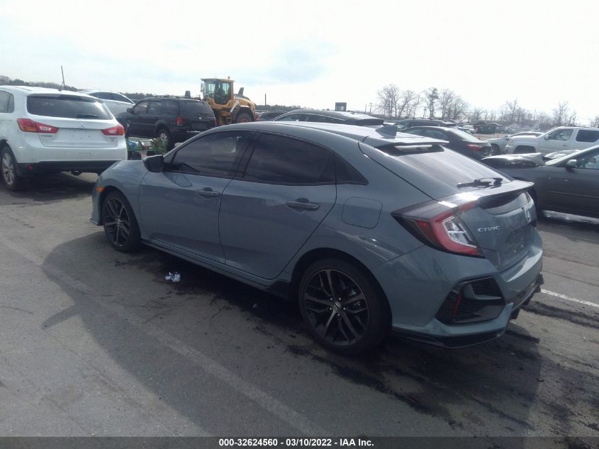 2021 HONDA CIVIC HATCHBACK SPORT VIN: SHHFK7H49MU408023
