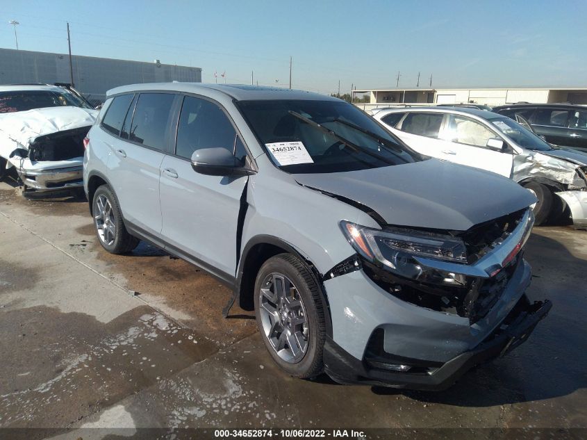 2022 HONDA PASSPORT EX-L VIN: 5FNYF7H53NB006135