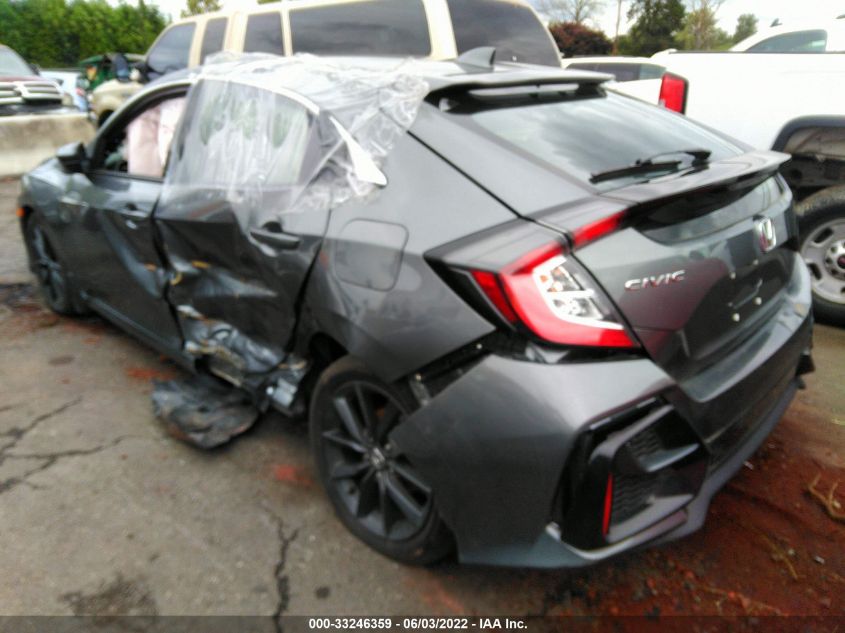 2021 HONDA CIVIC HATCHBACK EX VIN: SHHFK7H68MU406863