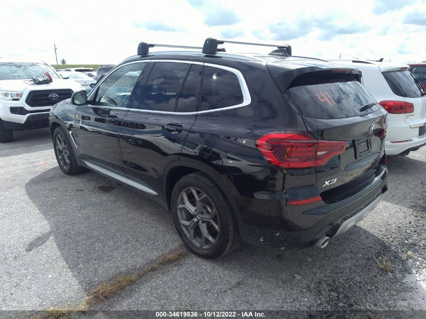 2021 BMW X3 SDRIVE30I VIN: 5UXTY3C07M9D89905