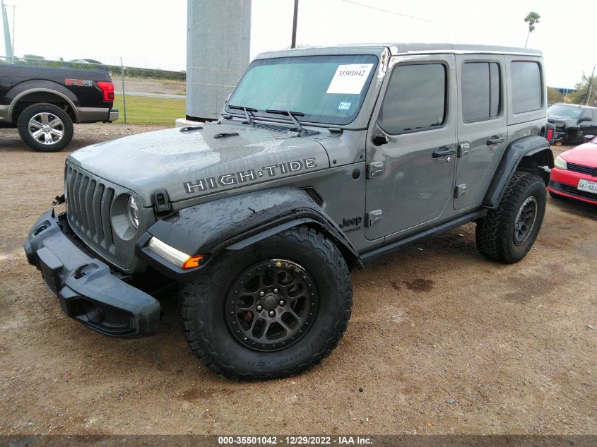 2022 JEEP WRANGLER UNLIMITED HIGH TIDE VIN: 1C4HJXDG6NW242201