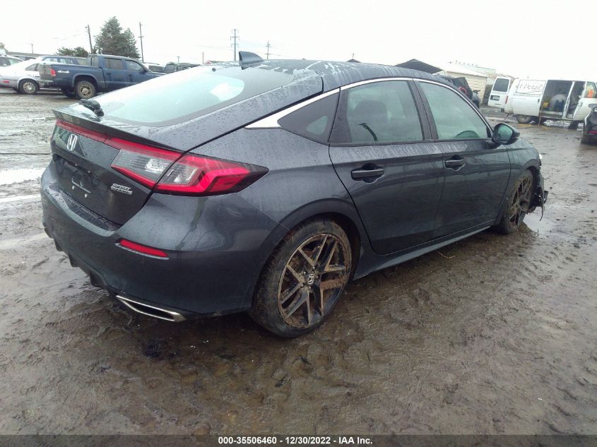 2022 HONDA CIVIC HATCHBACK SPORT TOURING VIN: 19XFL1H85NE022219