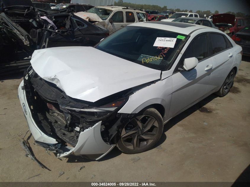 2022 HYUNDAI ELANTRA LIMITED VIN: 5NPLP4AG3NH072400