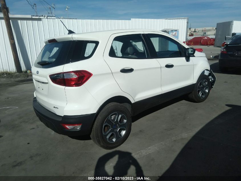 2022 FORD ECOSPORT S VIN: MAJ6S3FL9NC468893
