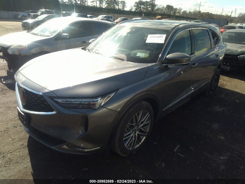 2022 ACURA MDX W/ADVANCE PACKAGE VIN: 5J8YE1H83NL018939