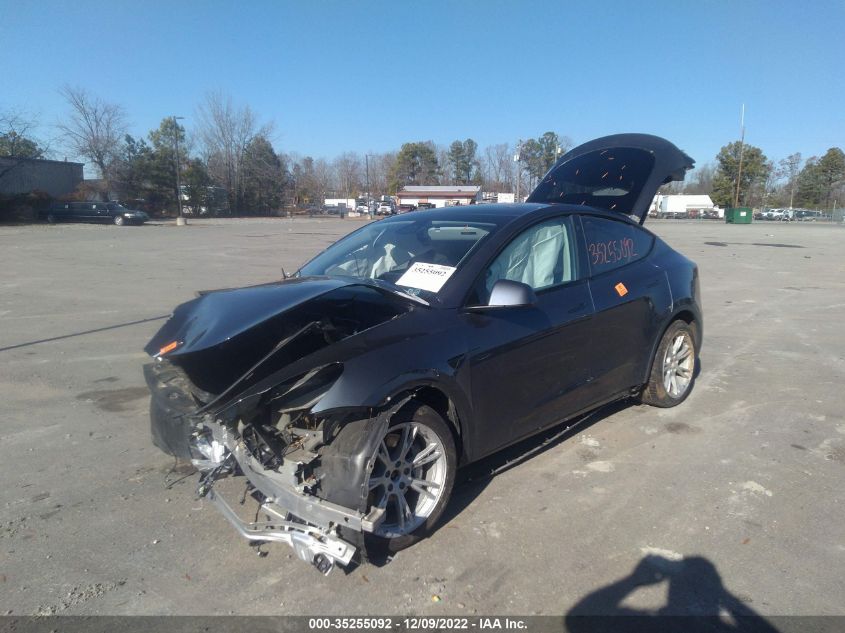 2021 TESLA MODEL Y LONG RANGE VIN: 5YJYGDEE7MF142573