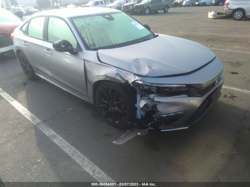 2022 HONDA CIVIC SEDAN SPORT VIN: 2HGFE2F51NH592295