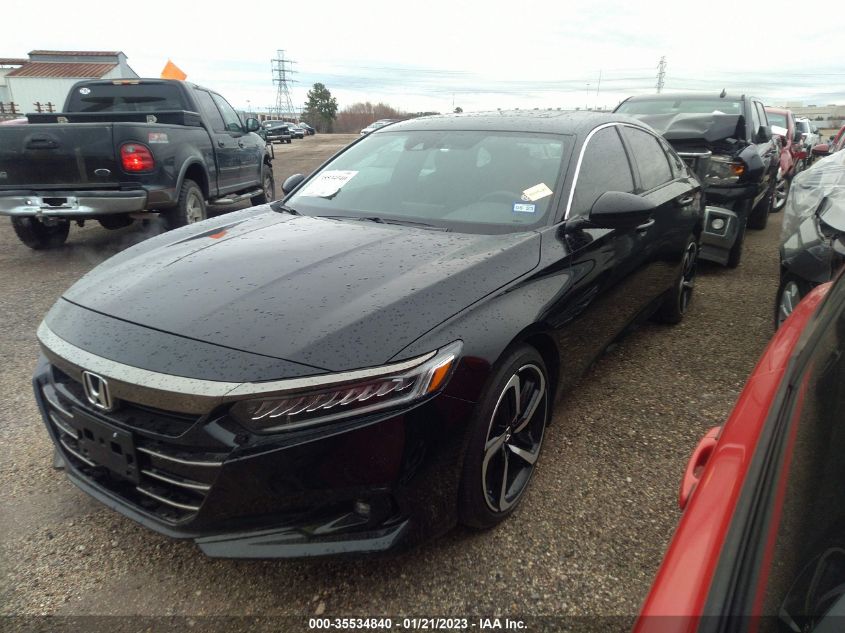 2021 HONDA ACCORD SEDAN SPORT VIN: 1HGCV2F35MA017681