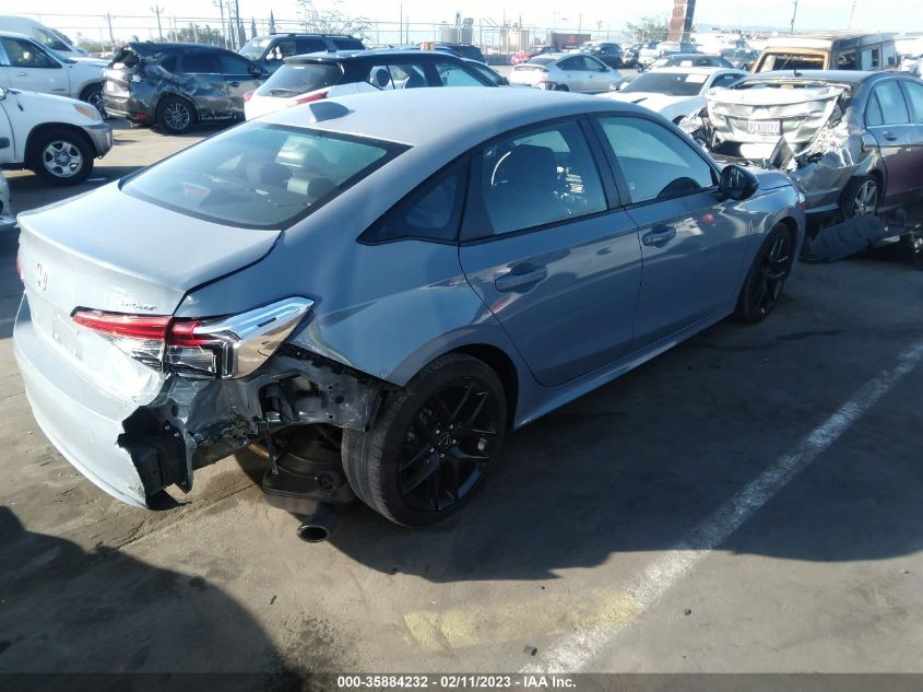 2022 HONDA CIVIC SEDAN SPORT VIN: 2HGFE2F5XNH540812