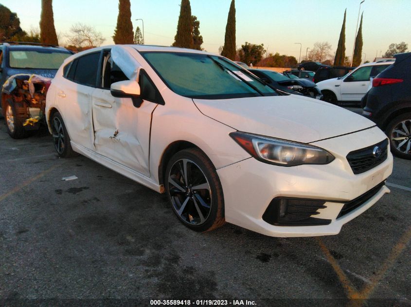 2021 SUBARU IMPREZA SPORT VIN: 4S3GTAM63M3702392