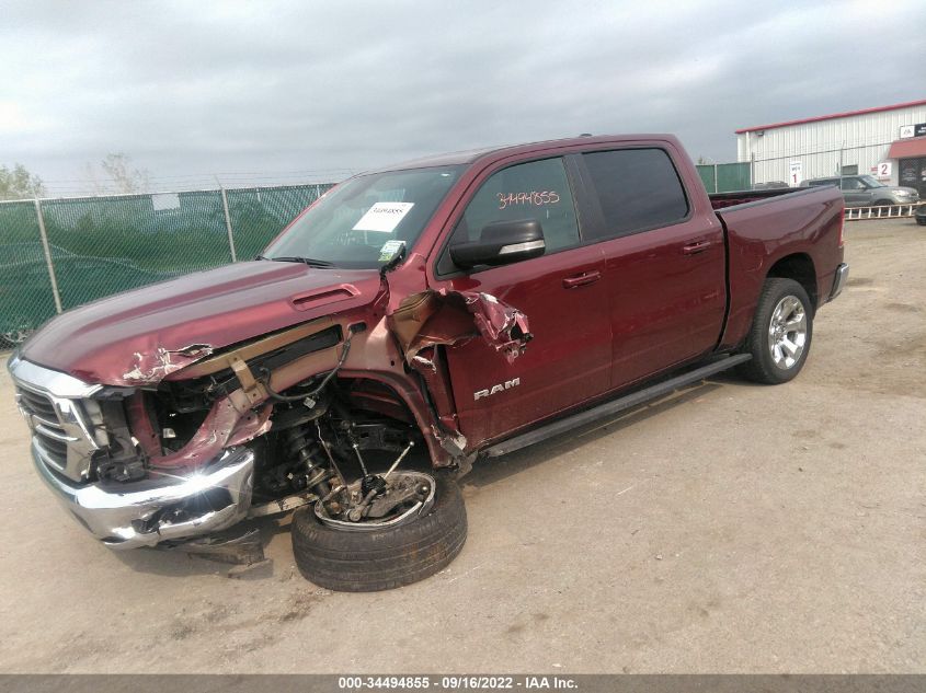 2021 RAM 1500 LONE STAR VIN: 1C6SRFFT3MN586194
