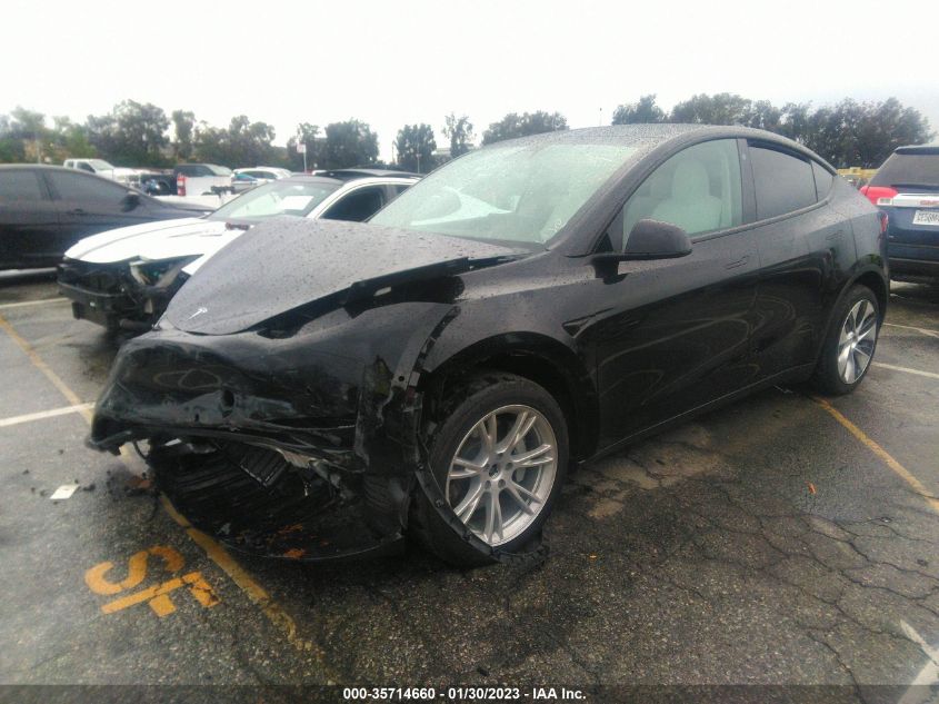 2022 TESLA MODEL Y LONG RANGE VIN: 7SAYGDEE8NF339529
