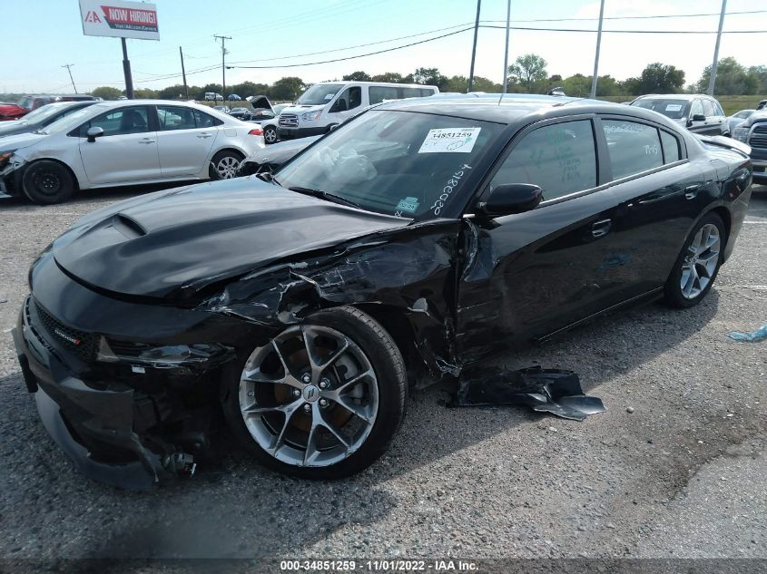 2022 DODGE CHARGER GT VIN: 2C3CDXHG3NH129191
