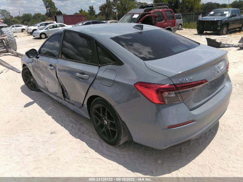 2022 HONDA CIVIC SEDAN SPORT VIN: 2HGFE2F57NH540833