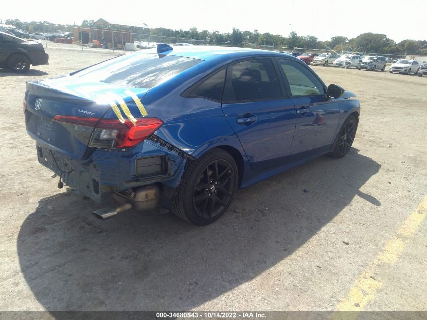 2022 HONDA CIVIC SEDAN SPORT VIN: 2HGFE2F52NH557393