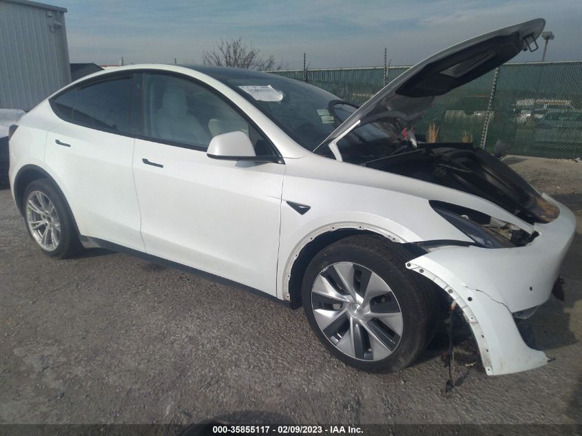 2022 TESLA MODEL Y LONG RANGE VIN: 7SAYGDEE8NF391629