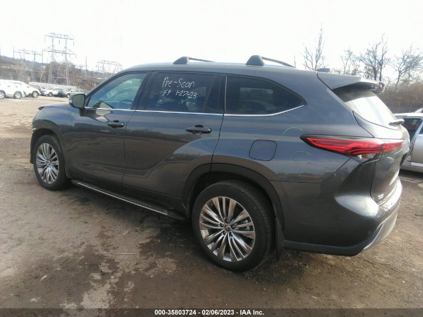 2022 TOYOTA HIGHLANDER PLATINUM VIN: 5TDFZRBH3NS227517